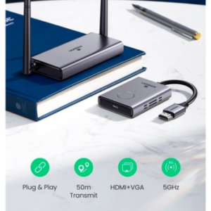 Kit Extensor Inalámbrico Hdmi-Vga 5Ghz Ugreen CM506