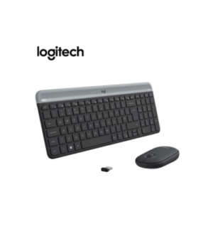 Teclado Logitech + Mouse Mk470 Wireless Slim Usb Black Pn 920-009266