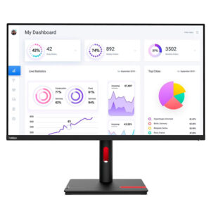 Monitor Lenovo ThinkVision S22i-30, 21.5" WLED IPS, Full HD, 75Hz, HDMI/VGA, Color Raven Black / Storm Grey