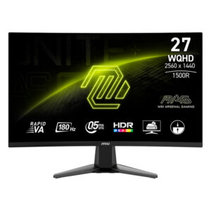 Monitor Curvo Gaming MSI MAG-27CQ6F 27" WQHD Rapid VA, 180Hz, 0.5ms, HDMI x2, DisplayPort x1, Headphone-out