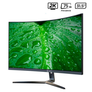 Monitor Curvo TEROS TE-3251S, 31.5" 2K QHD VA, 75Hz, 1 ms, HDMI, DisplayPort, USB, Montaje VESA