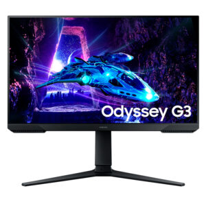 MONITOR PLANO GAMING SAMSUNG ODYSSEY G3, 24” FHD, 180HZ COLOR NEGRO