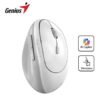MOUSE GENIUS ERGO 8350S AI COPILOT DUAL WIRELESS/BT VERTICAL 6-BOT SILENT WHITE GREY