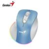MOUSE GENIUS ERGO 9000S PRO RECARGABLE DUAL WIRELESS-BT 6-BOT SILENT RGB LIGHT BLUE