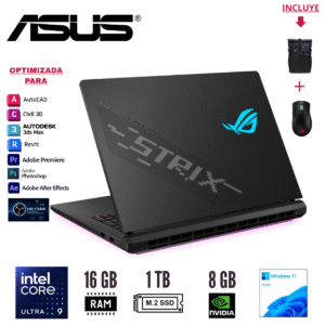 GTFNBK00019_1 Notebook ASUS ROG Strix G16 G615LM-RV015W 16" Core Ultra 9 275HX 16GB 1TB RTX 5060 8GB W11