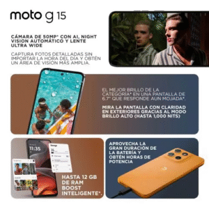 MOTO G15 4GB RAM 256GB NARANJA VIBRANTE