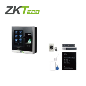 GTFSEC00008 KIT CONTROL DE ACCESO COMPLETO ZK-SF400E-KIT – Incluye Cerradura AL280 + Botón + Fuente + 10 Tags + 10 Cards