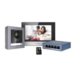 GTFCACC00006 KIT Videoportero IP Hikvision HK-DS-KIS602 - 7" Táctil + Cámara 2MP + PoE Switch + SD 16GB