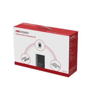 KIT DE ACCESO HK-DS-KAS-7M01 - Fuente 12V 2A + Botón Salida + Chapa Magnética 600 lbs + Montajes