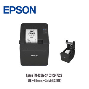 Impresora Térmica Epson TM-T20IV-SP C31CL47022 USB + Ethernet + Serial (RS-232C)