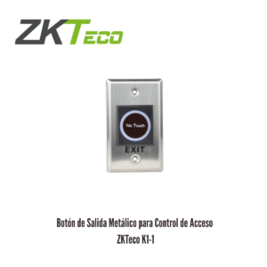 GTFKITS00003 Botón de Salida Metálico ZKTeco K1-1 para Control de Acceso - Aluminio