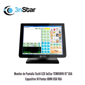 GTFMON00064 Monitor de Pantalla Táctil LCD 3nStar TCM010VH 15" XGA HDMI USB VGA
