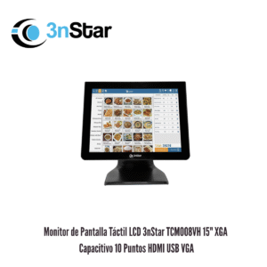 Monitor de Pantalla Táctil LCD 3nStar TCM008 15" XGA HDMI USB VGA