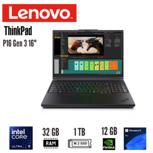 GTFNBK00049 Notebook Lenovo ThinkPad P16 Gen 3 21RR0008LM 16″ WUXGA IPS Core Ultra 9 275HX 32GB DDR5 RTX PRO 3000 12GB 1TB SSD