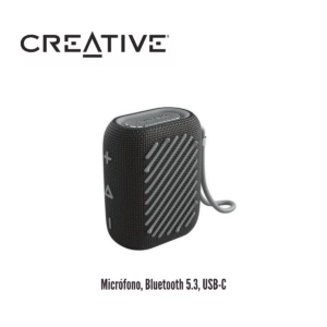 GTFPARLA00006 Parlante Portátil Creative Muvo Flex Auracast 10W con Micrófono, Bluetooth 5.3, USB-C – Negro