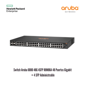 Switch Aruba 6000 48G 4SFP R8N86A 48 Puertos Gigabit + 4 SFP Administrable