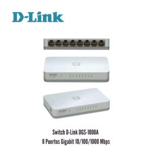 Switch D-Link DGS-1008A 8 Puertos Gigabit 10/100/1000 Mbps