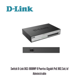 Switch D-Link DGS-1008MP 8 Puertos Gigabit PoE 802.3at/af Administrable