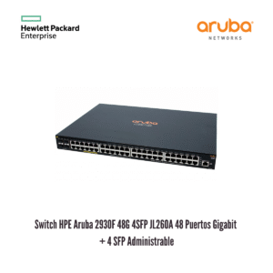 Switch HPE Aruba 2930F 48G 4SFP JL260A 48 Puertos Gigabit + 4 SFP Administrable