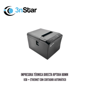 Impresora Térmica Directa 3nStar RPT004 80mm USB + Ethernet con Cortador Automático