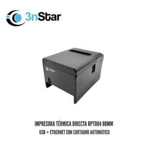 Impresora Térmica Directa 3nStar RPT004 80mm USB + Ethernet con Cortador Automático