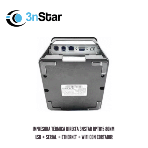 Impresora Térmica Directa 3nStar RPT015 80mm USB + Serial + Ethernet + WiFi con Cortador