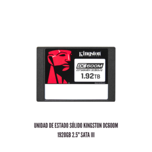 GTFSSD00028 Unidad de Estado Sólido Kingston DC600M 1920GB 2.5" SATA III