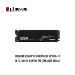 GTFSSD00044 Unidad en Estado Sólido Kingston KC3000 4TB M.2 2280 PCIe 4.0 NVMe SSD (SKC3000D-4096G)