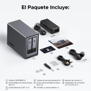 GTFNASDXP28002_5 NAS UGREEN NASYNC DXP2800 NAS 2 BAHÍAS 2.5GBE - ALMACENAMIENTO EN RED INTELIGENTE