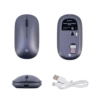 MOUSE INALÁMBRICO DUAL TEROS TE-1230CS 3 BOTONES 1200DPI BLUETOOTH - RECARGABLE