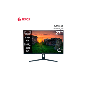 MONITOR CURVO TEROS TE-2734S 27" FHD VA 144HZ 1MS HDMI DP CON PARLANTES