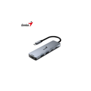 HUB USB-C GENIUS UH-500 2xUSB-A 3.0 / USB-C / HDMI 4K PD 100W SILVER