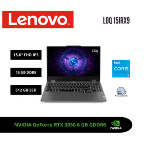 GTF056683 LAPTOP LENOVO LOQ 15 15.6" FHD 144HZ IPS CORE i5-13450HX RTX 3050 6GB 16GB DDR5 512GB SSD LUNA GREY 83DV01AYLM