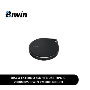 DISCO EXTERNO SSD 1TB USB 3.2 GEN 2X2 2000MB/S BIWIN PM2000 NEGRO BPM200001TB-RGH