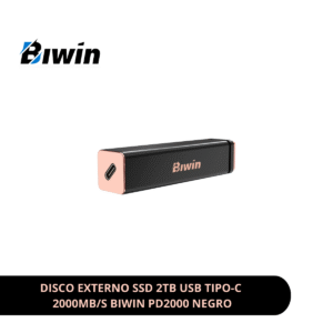 DISCO EXTERNO SSD 2TB USB 3.2 GEN 2X2 2000MB/S BIWIN PD2000 NEGRO BPD200002TB-RGH