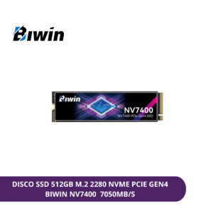 DISCO SSD 512GB M.2 2280 NVME PCIE GEN4 7050MB/S BIWIN NV7400 BNV7400512G-RGX
