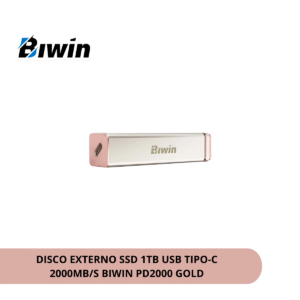 DISCO EXTERNO SSD 1TB USB 3.2 GEN 2X2 2000MB/S BIWIN PD2000 LIGHT GOLD BPD200001TB-RGX